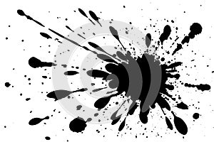 Splash paint Vector background with blobs and drops