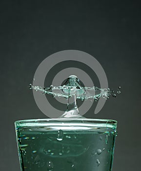 Splash photography with colourless water