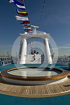 Splash pool on a cruise ship