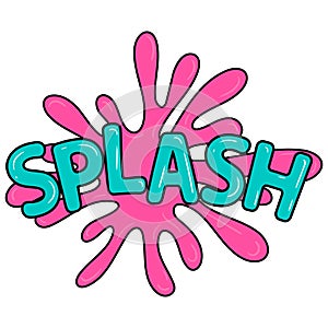 Splash! pop art comic book text, Comic Sound Effect splash