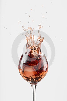 Splash red wine glass. High quality and resolution beautiful photo concept