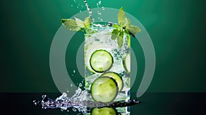 splash refreshment cocktail drink cucumber