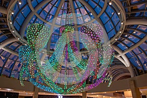 Splash of roof colors to attract mall shoppers