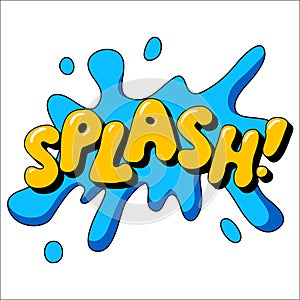Splash sound effect illustration