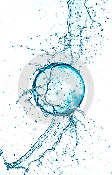 Splash water ball isolated