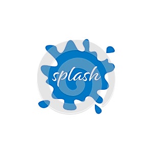 Splash water blue graphic design template vector