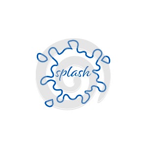 Splash water blue graphic design template vector