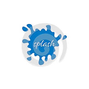 Splash water blue graphic design template vector