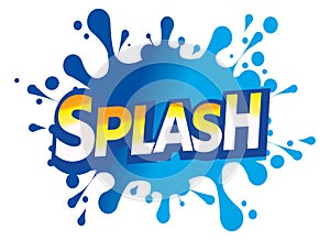 Splash water drop logo icon