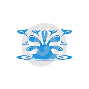 Splash water fly fish abstarct logo vector