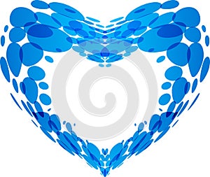Splash of water in the form of heart