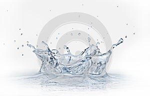 Splash water isolated on white background