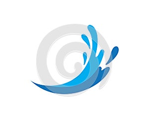 splash Water, Wave symbol and icon Logo Template