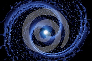 Splash in x-ray on black