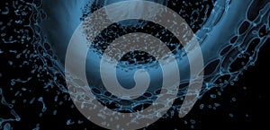 Splash in x-ray on black