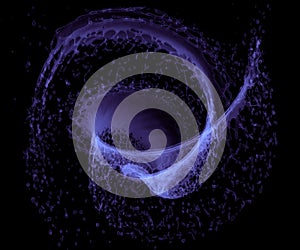 Splash in x-ray on black