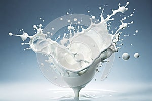 splashes of milk. Abstract image.