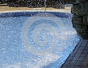 Splashes in a swimming pool