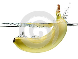 Splashing banana, Banana in clear water