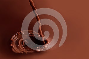 Splashing chocolate