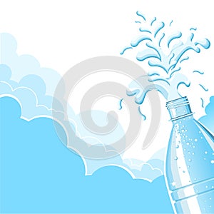 Splashing clean water.Vector background for text