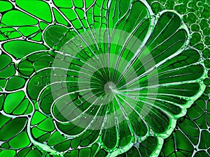 Splashing and clover leaves abstract background. St. Patrick's day.