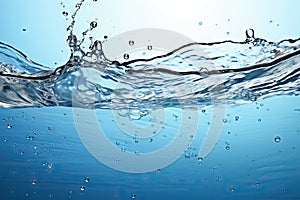 Splashing And Flowing Of Transparent Water Isolated On White