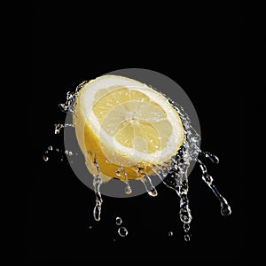 Splashing lemon