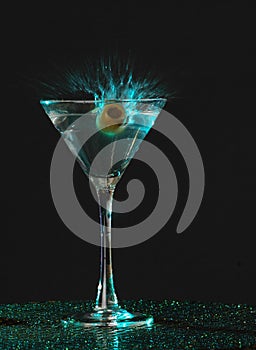 Splashing martini