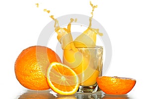 Splashing Orange Juice