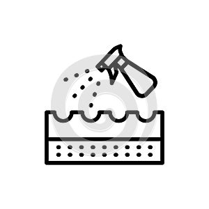 Splashing soil line icon. Isolated vector element.