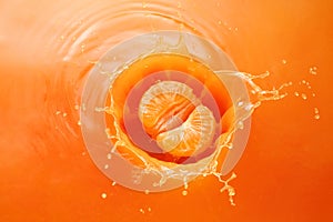 Splashing tangerine