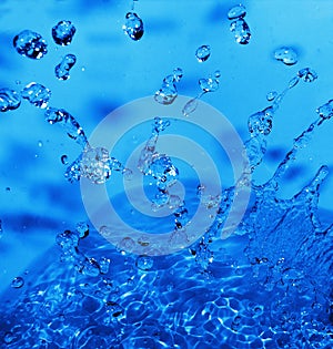 Splashing water