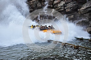 Splashing Water Ride at Theme Park