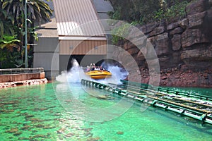 Splashing Water Ride at Theme Park