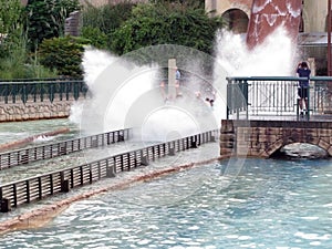 Splashing Water Ride at Theme Park