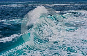 Splashing waves at Cantabrico sea photo