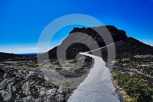 Splatter Cone with hiking path at Craters of the Moon National Park