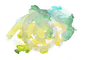 A Splatter of Green Watercolor