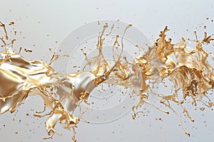 Splattered gold metallic paint. Generative AI