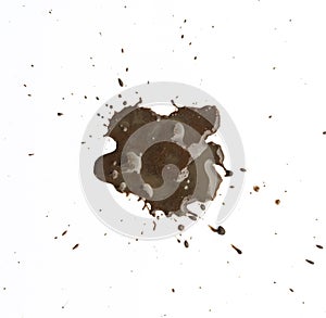 Splattered mud with drip pattern