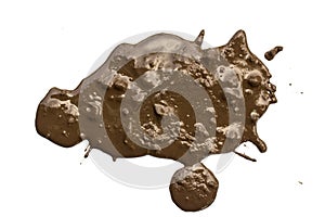 Splattered mud with drip pattern