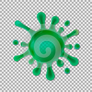 Splattered slime isolated on transparent background. Vector illustration.