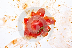 Splattered tomato