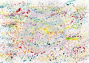 Splattered white sheet paper