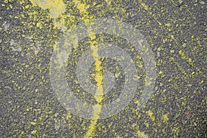 Splattered Yellow Paint Concrete Texture