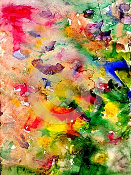 Splatters and stains - watercolor artistic background