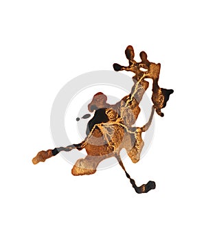 Splatters on white paper