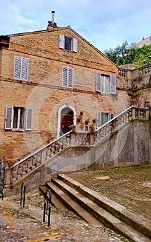 Splendid architecture and urban design in Fermo town, Marche region, Italy