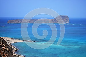 The splendid Balos Lagoon in the north of the island of Crete in Greece